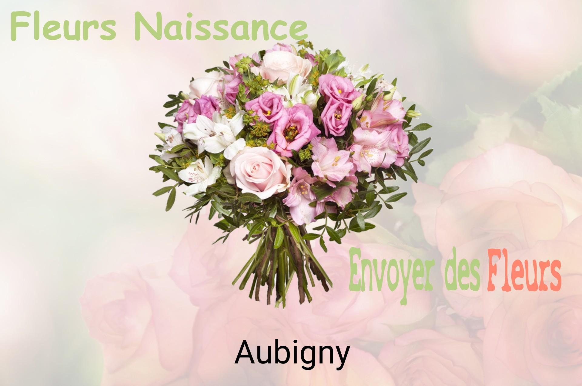 Bouquet de fleurs de naissance livré à Aubigny